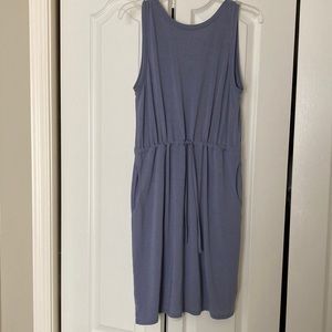 Columbia tie waist sun dress- light blue